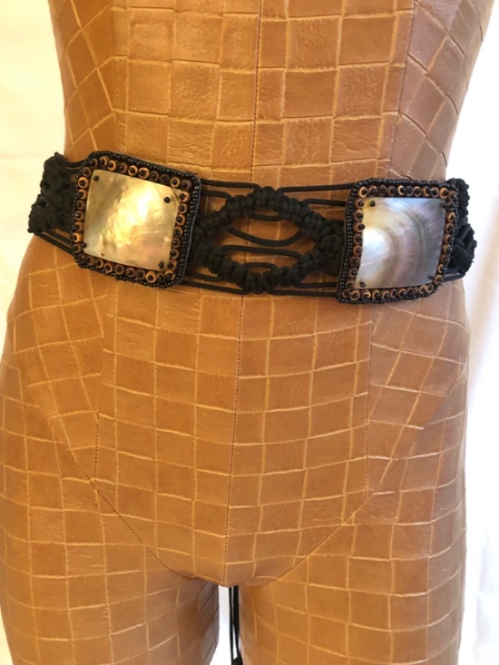 OOAK Ceramic handmade tile on leather horse equestrian western belt or hat band Ceramic Belt Buckle - Etsy main image 3